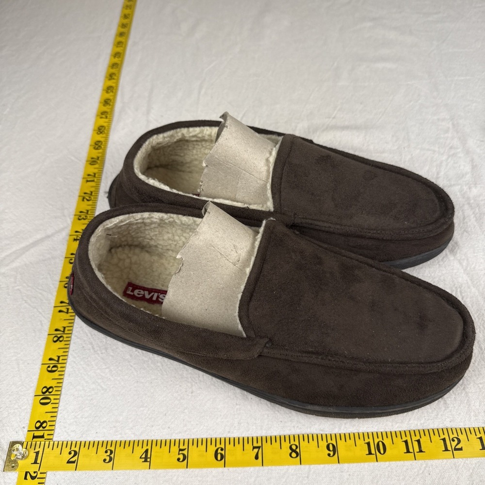 Levi's Mens Brown Slippers LG 9.5-10.5 Relaxed Comfort Indoor/Outdoor Old Money - Picture 3 of 12